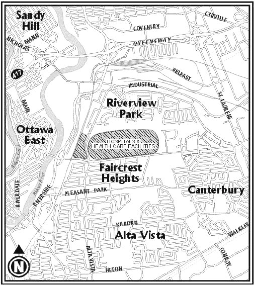 Animated map showing overflow and cut-through traffic from Alta Vista roadway