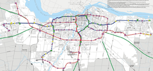 Map of rapid transit routes